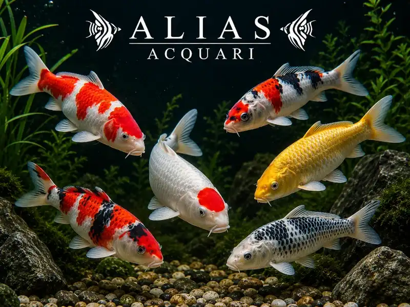 Cyprinus carp. koi euro koi A mix